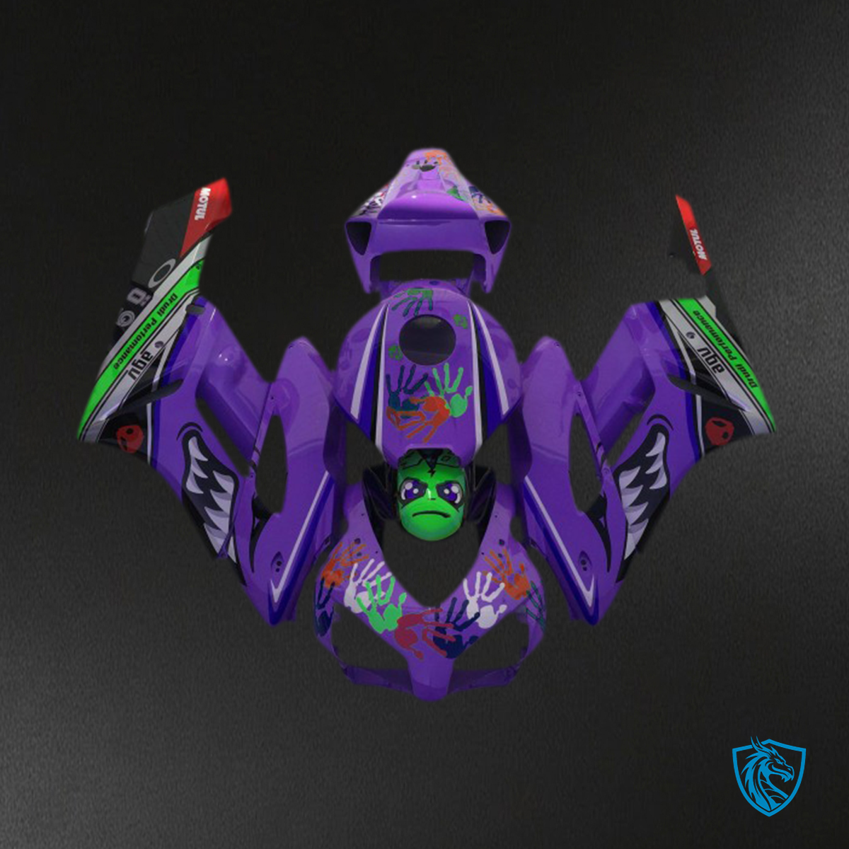 Honda CBR1000RR (2004-2005) Purple Shark 6 Motorcycle - Custom ABS Fairing Kit