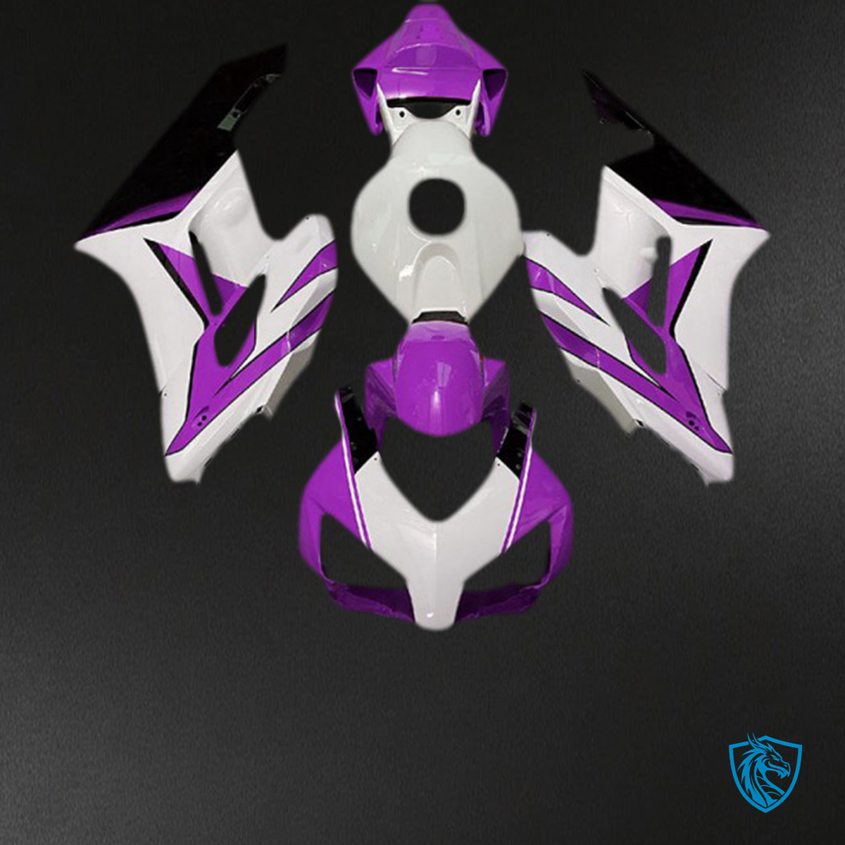 Honda CBR1000RR (2004-2005) Purple, White & Black Gloss Motorcycle Fairings | ABS Bodywork