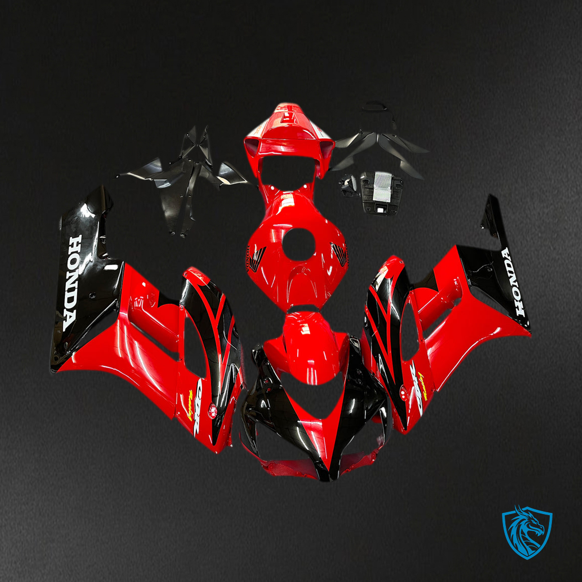 Honda CBR1000RR (2004-2005) Red & Black Generic Fairings Kit | ABS Bodywork