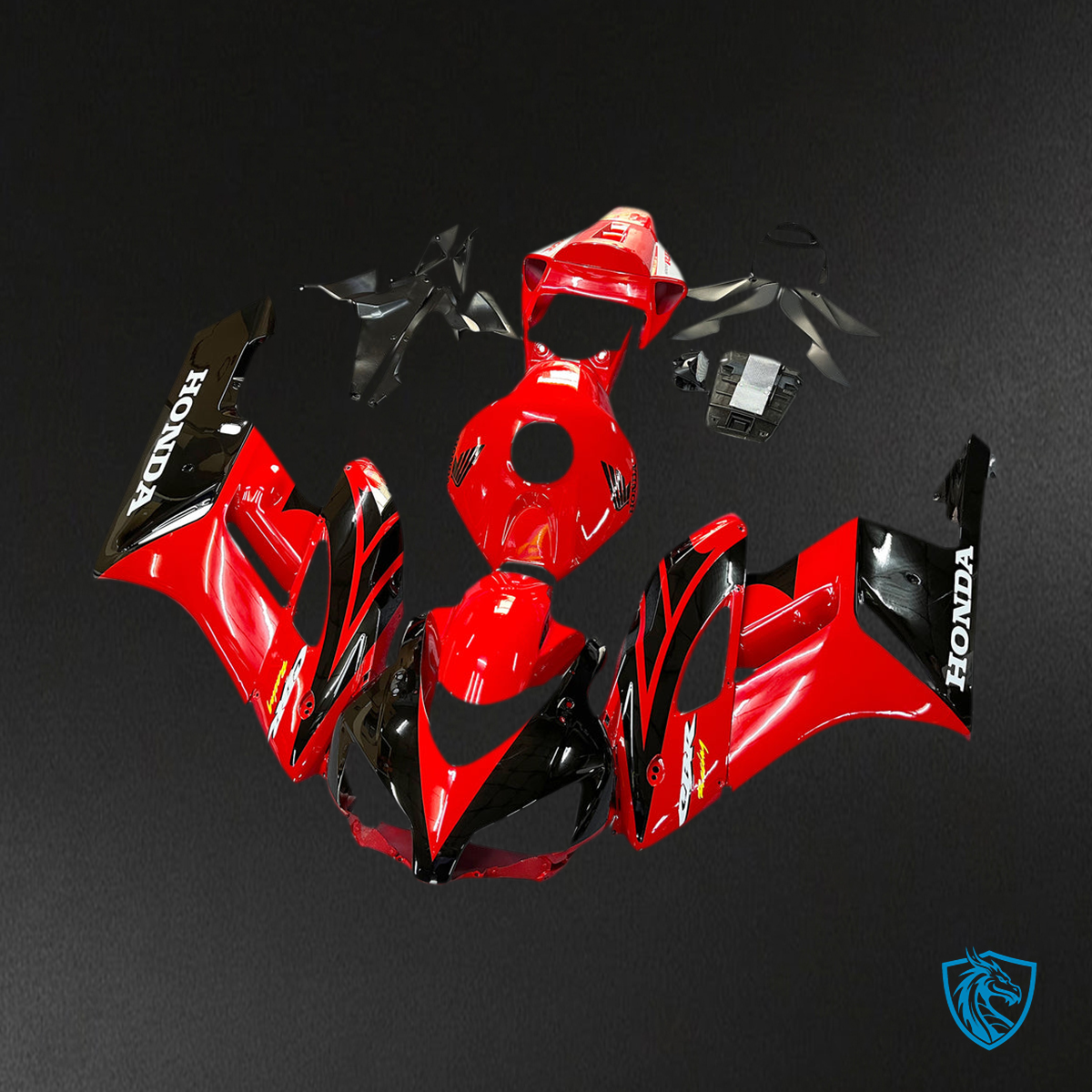 Honda CBR1000RR (2004-2005) Red & Black Generic Fairings Kit | ABS Bodywork