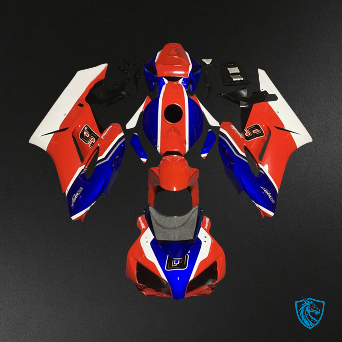 Honda CBR1000RR (2004-2005) Red & Blue Style 2 - Fairing Kit
