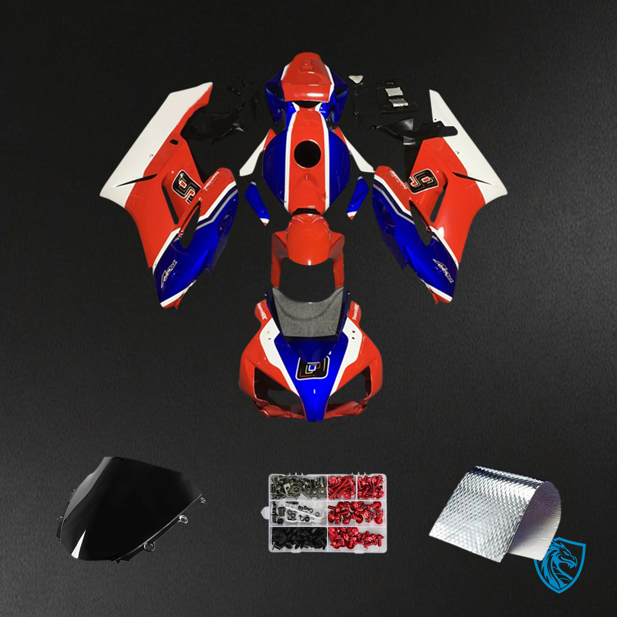 Honda CBR1000RR (2004-2005) Red & Blue Style 2 - Fairing Kit