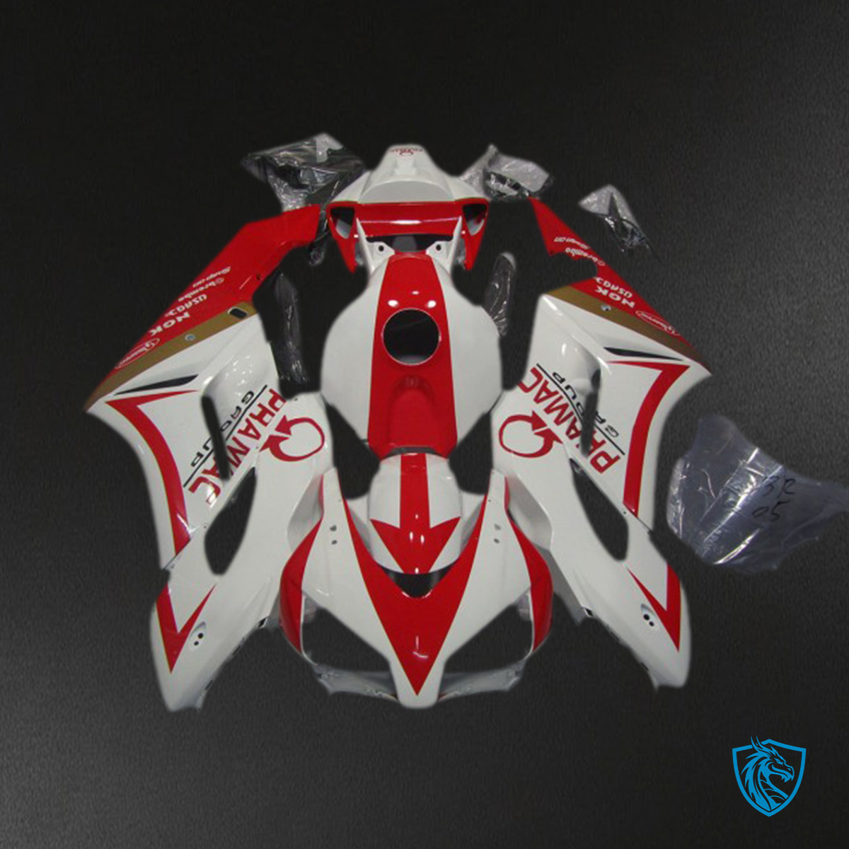 Honda CBR1000RR (2004-2005) Red & White Special Design Motorcycle Fairings Kit | ABS Bodywork