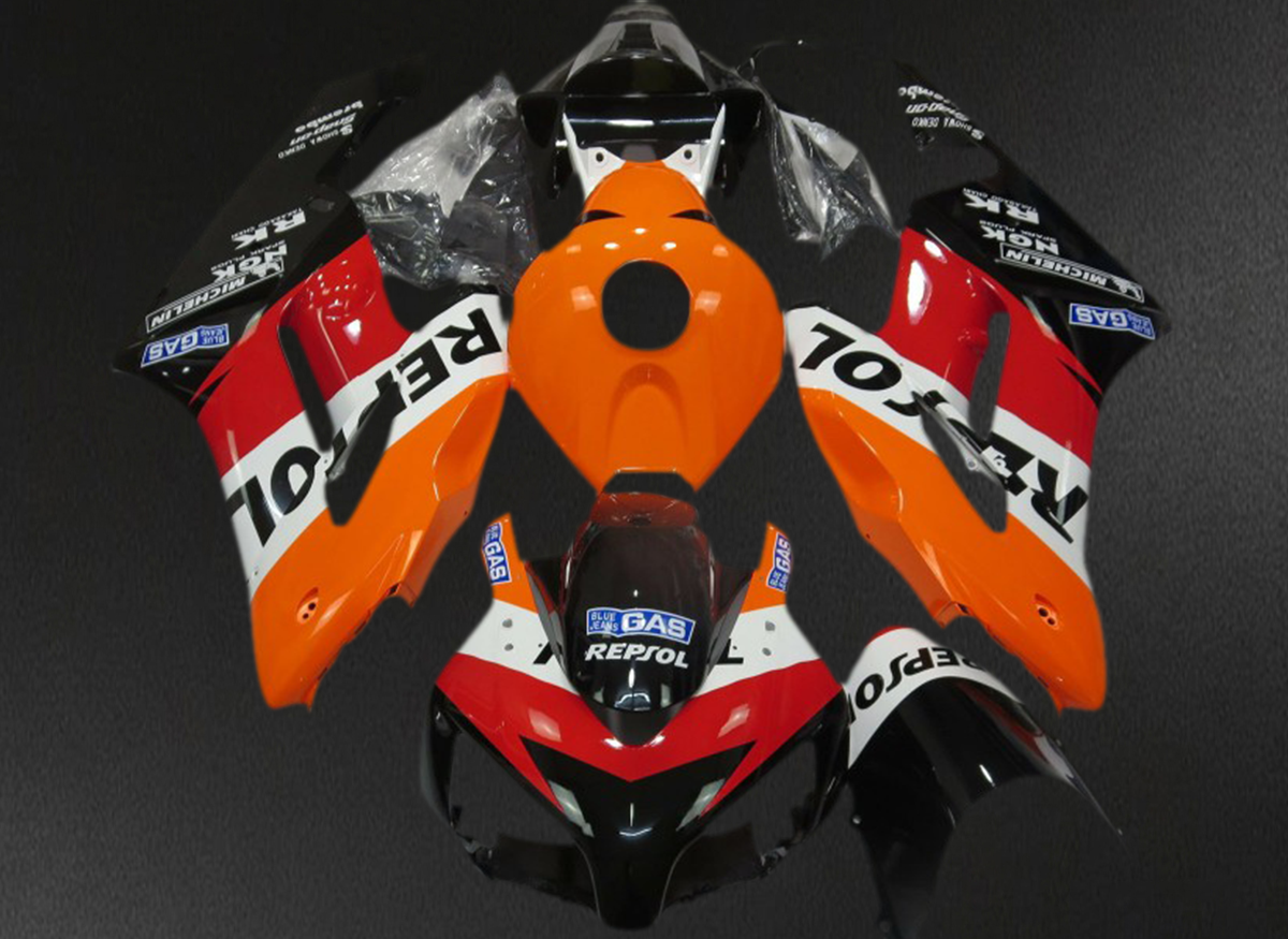Honda CBR1000RR (2004-2005) Red & Matte Black Motorcycle - Custom ABS Fairing Kit