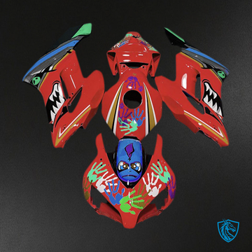 Honda CBR1000RR (2004-2005) Red Shark Motorcycle Fairings Kit | ABS Bodywork