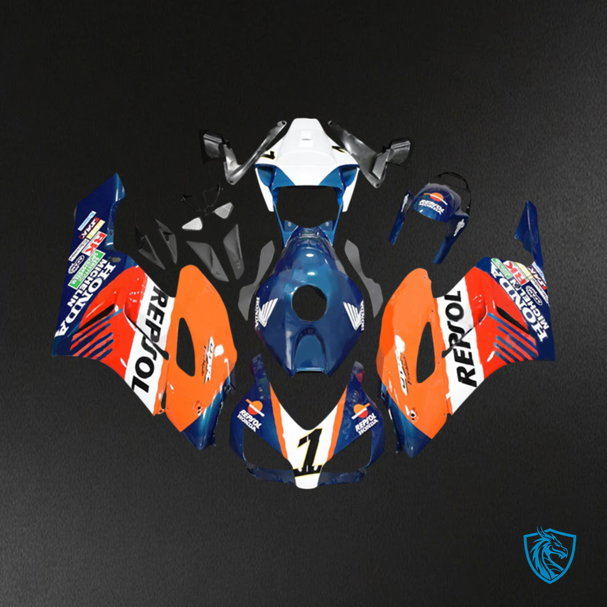 Honda CBR1000RR (2004-2005) Orange & Blue - Fairing Kit