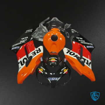 Honda CBR1000RR (2004-2005) Orange & Black Motorcycle Fairings Kit - Aftermarket ABS Bodywork