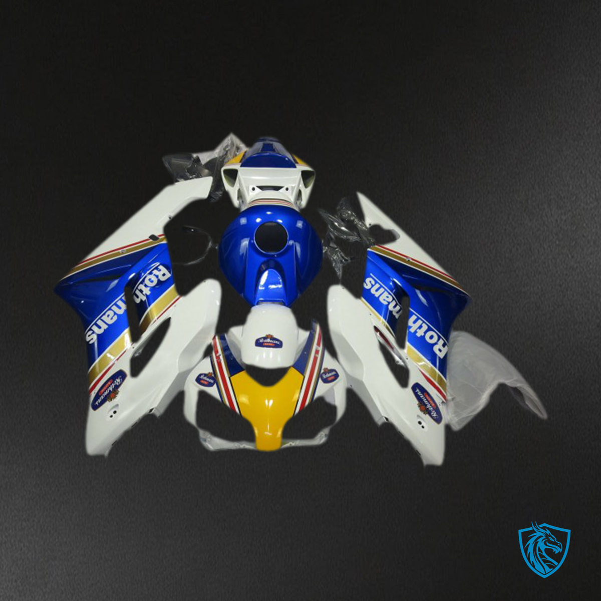 Honda CBR1000RR (2004-2005) White & Blue Rothmans Motorcycle Fairings | ABS Bodywork