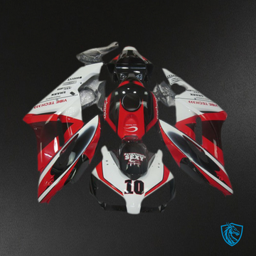 Honda CBR1000RR (2004-2005) White & Red Motorcycle Fairings - Aftermarket ABS Bodywork