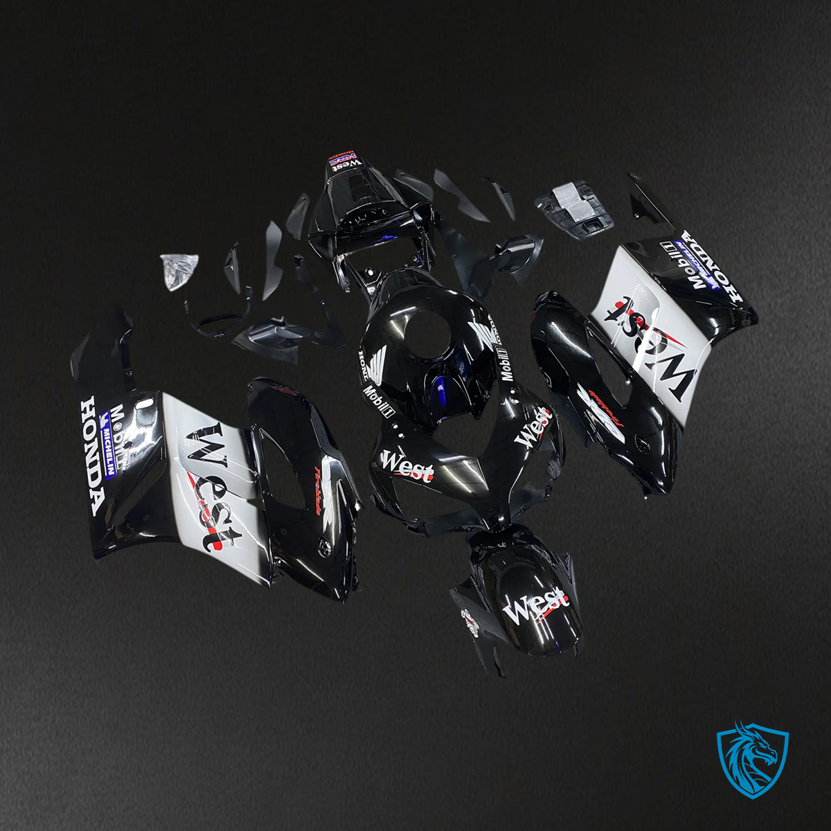 Honda CBR1000RR (2004-2005) West Racing Black - Fairing Kit