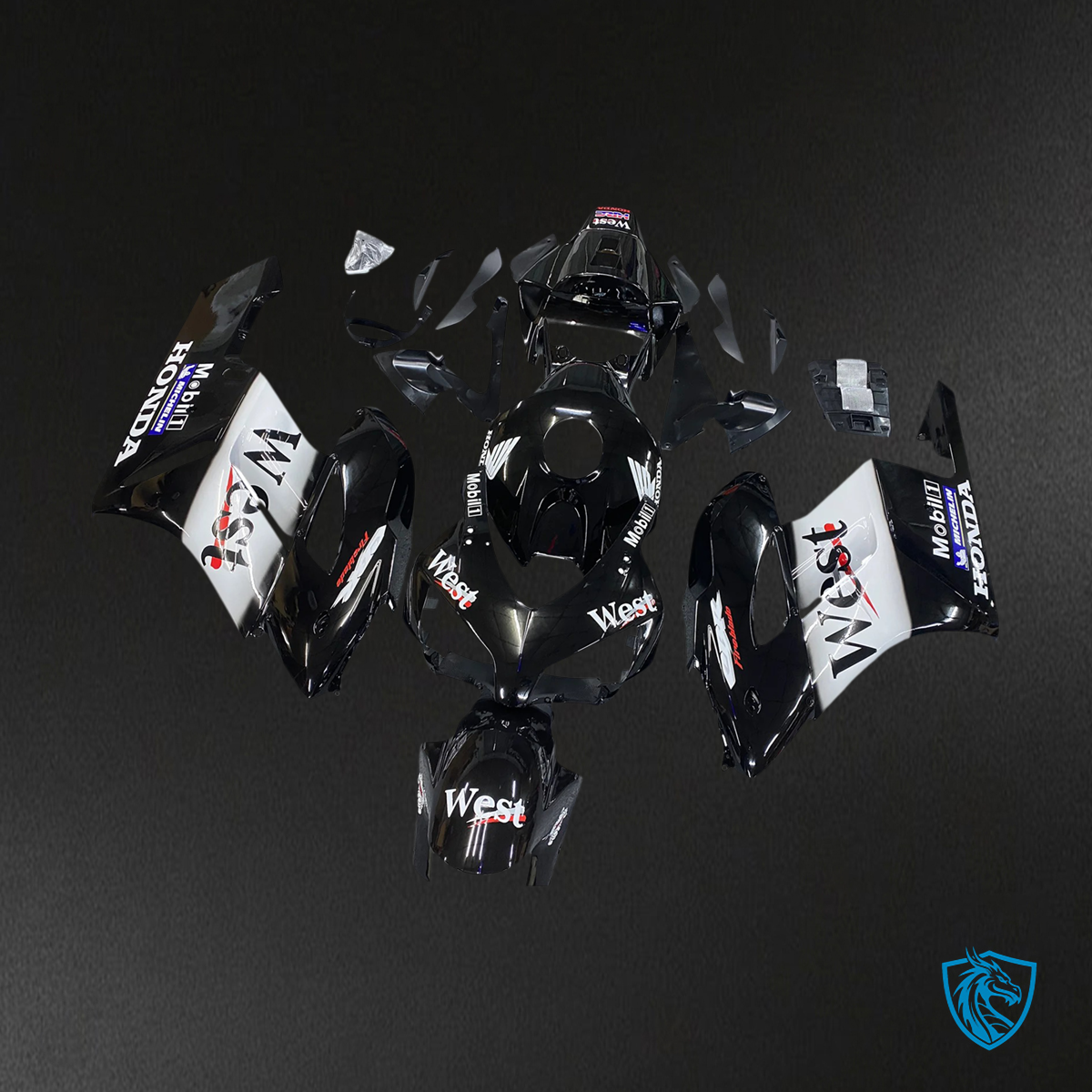Honda CBR1000RR (2004-2005) West Racing Black - Fairing Kit