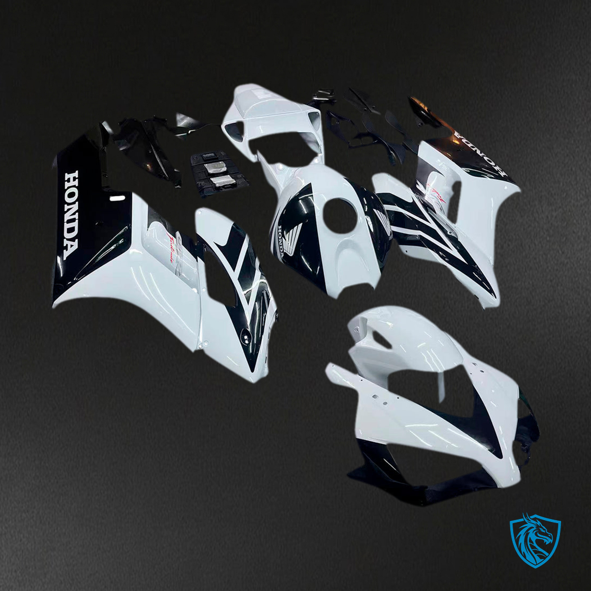 Honda CBR1000RR (2004-2005) White & Black Generic Fairings Kit - Aftermarket ABS Bodywork