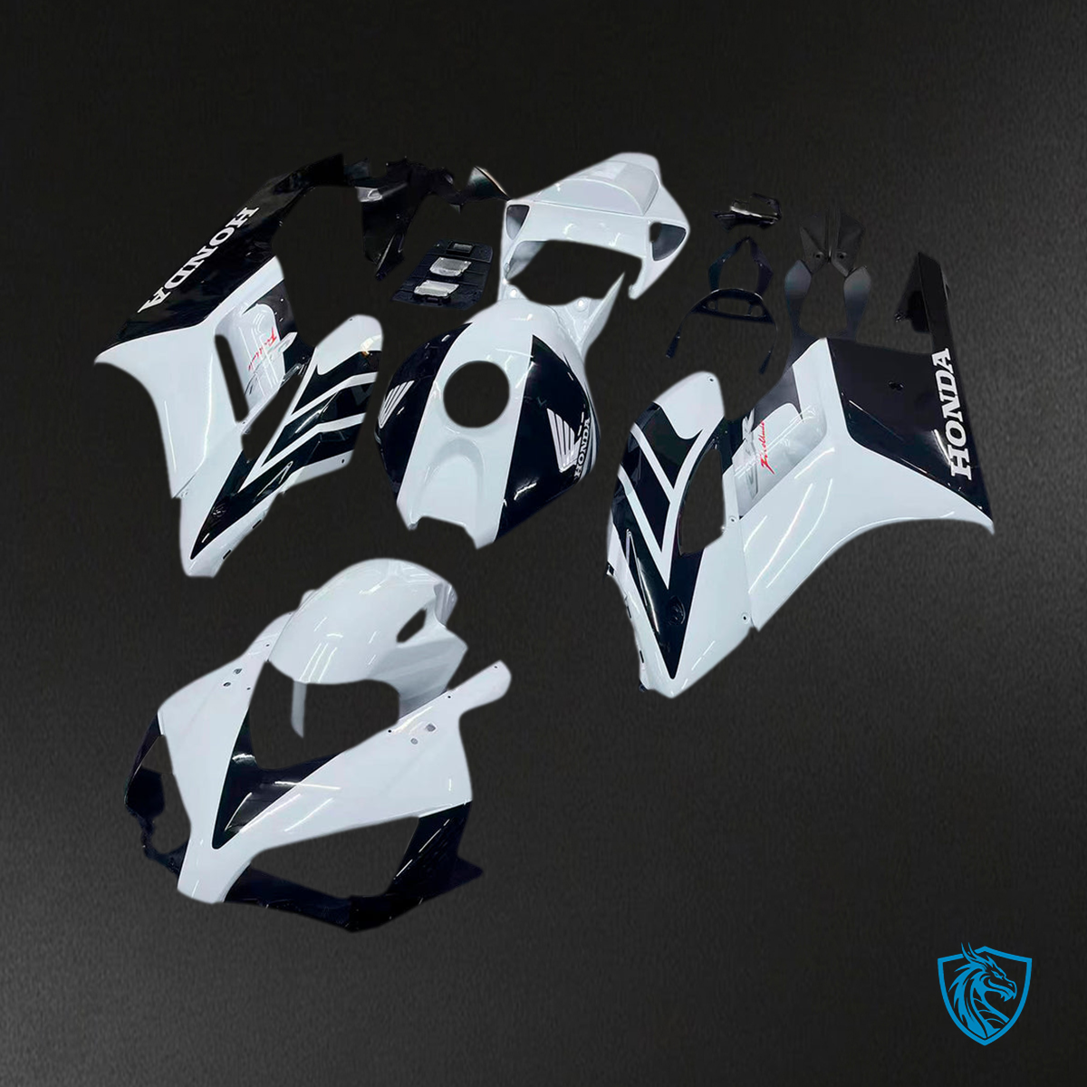 Honda CBR1000RR (2004-2005) White & Black Generic Fairings Kit - Aftermarket ABS Bodywork