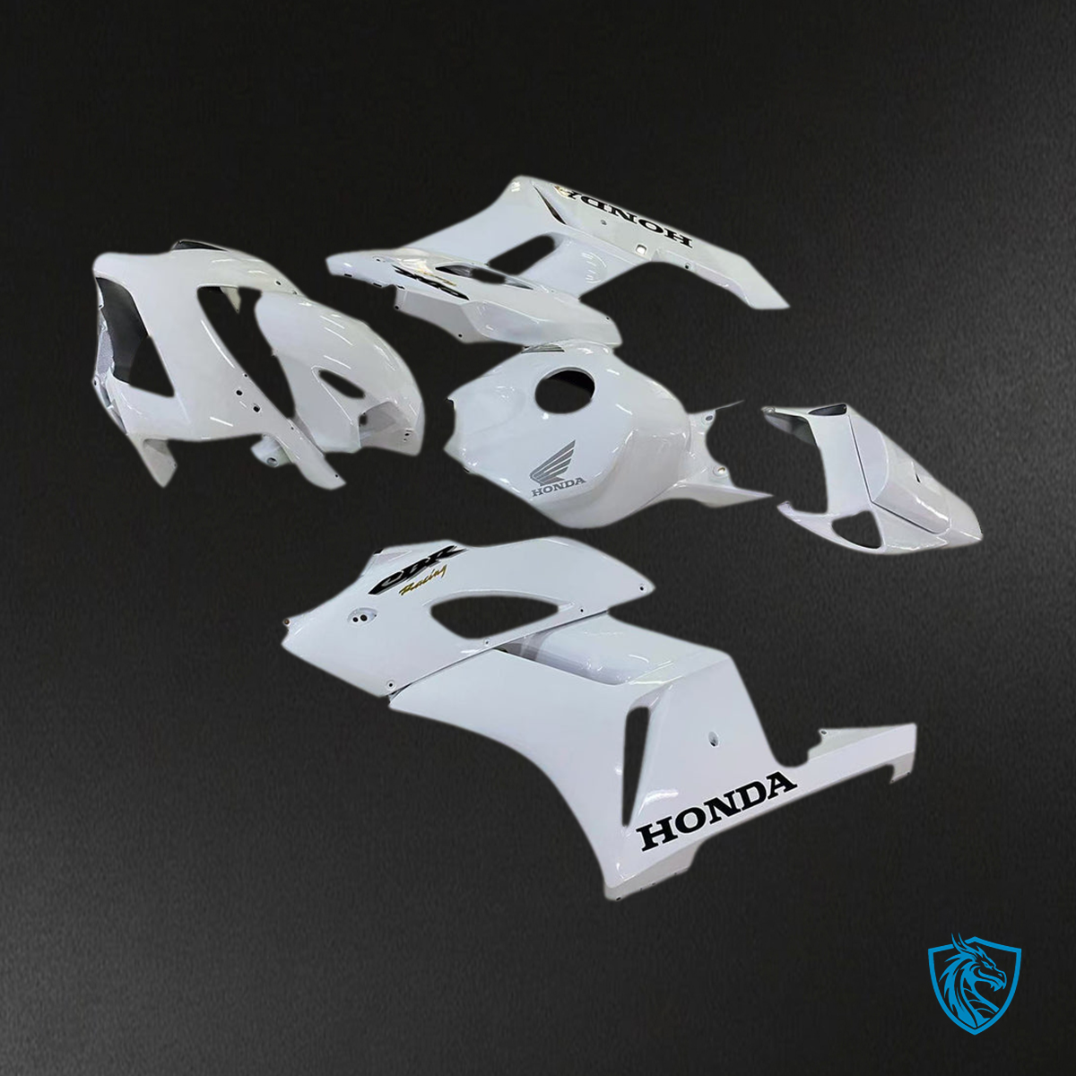Honda CBR1000RR (2004-2005) White & Silver Racing Generic Fairings Kit | ABS Bodywork