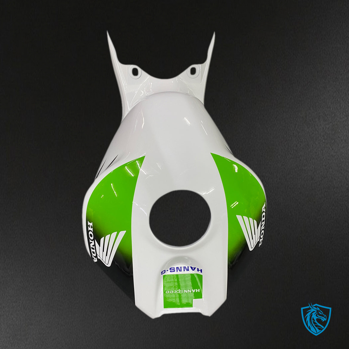 Honda CBR1000RR (2004-2005) White, Green & Black No. 52 Hannspree - Custom ABS Fairing Kit