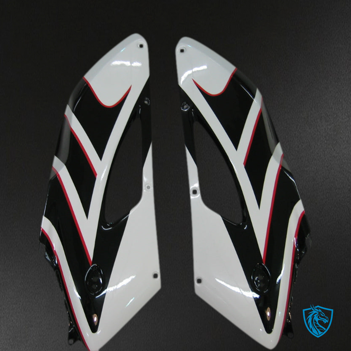 Honda CBR1000RR (2004-2005) White, Red & Black Generic Fairings Kit - Aftermarket ABS Bodywork