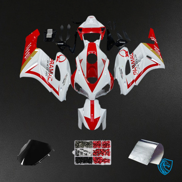 Honda CBR1000RR (2004-2005) White & Red Generic - Custom ABS Fairing Kit
