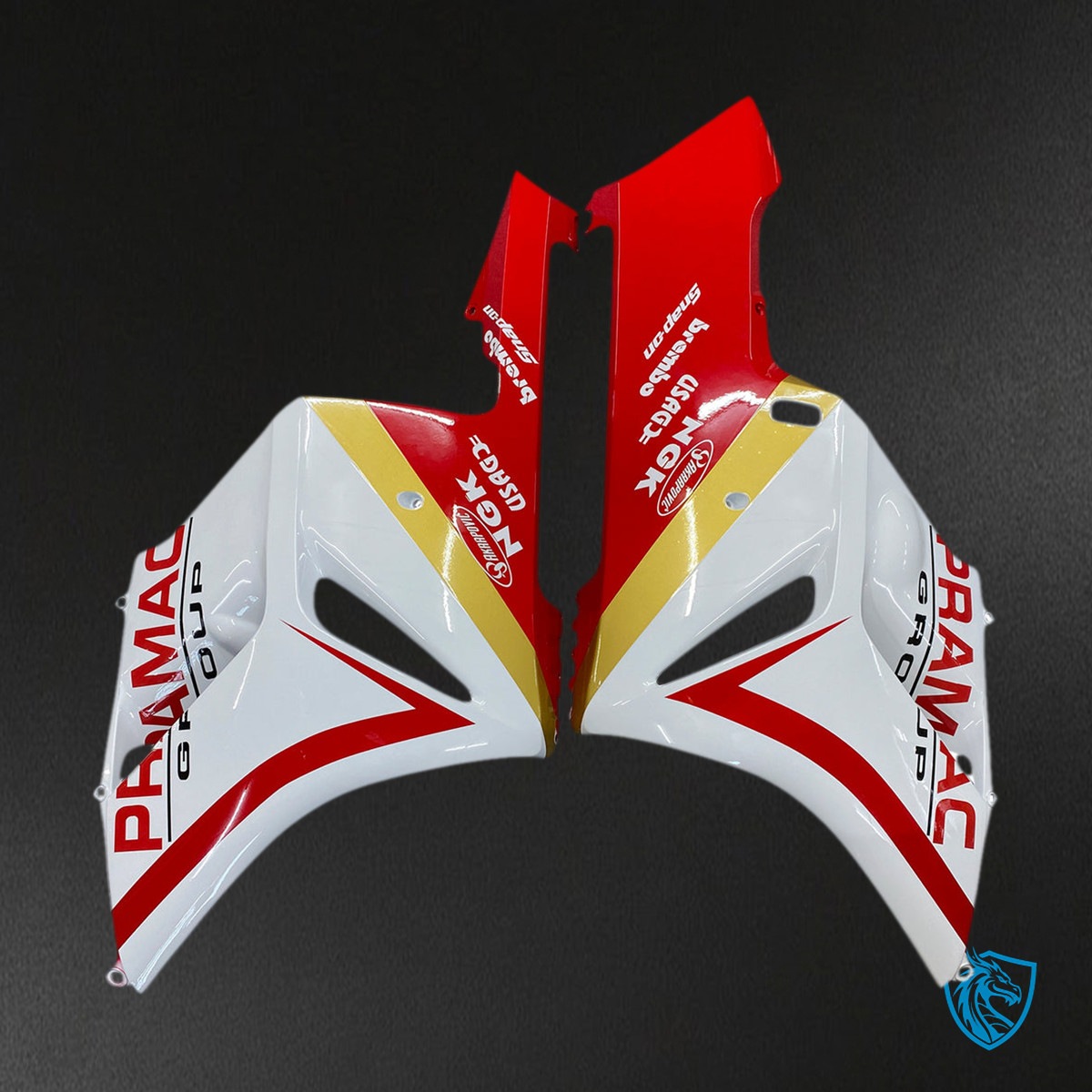 Honda CBR1000RR (2004-2005) White & Red Generic - Custom ABS Fairing Kit