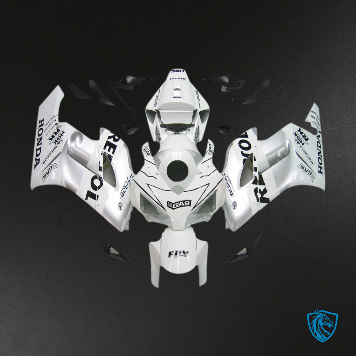 Honda CBR1000RR (2004-2005) White & Silver Repsol Racing Generic Kit | ABS Bodywork