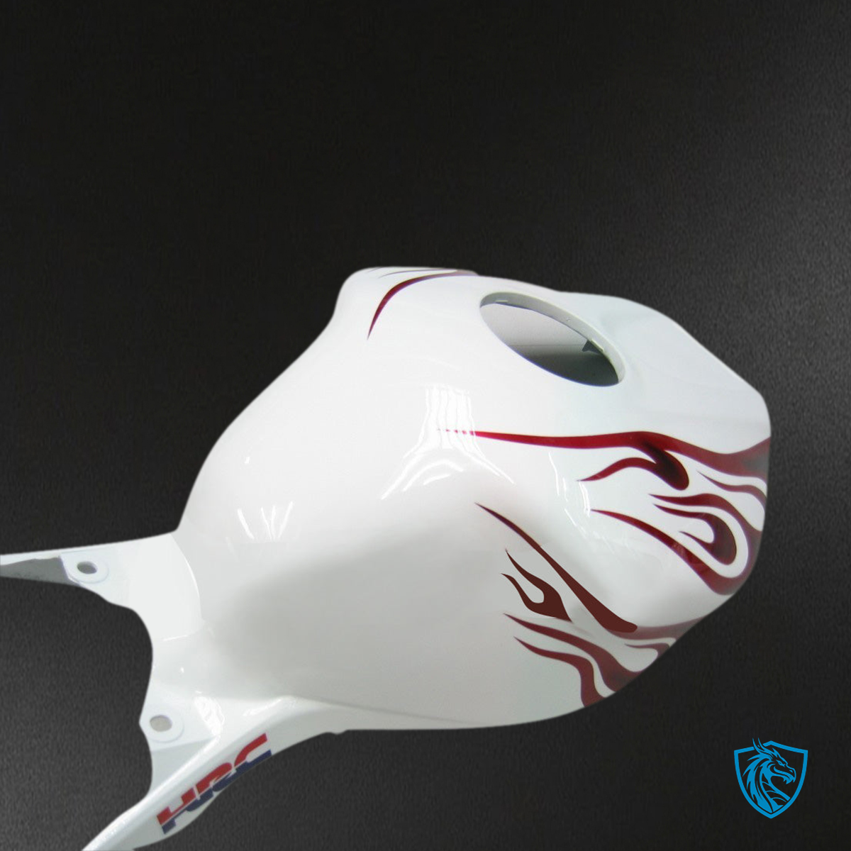 Honda CBR1000RR (2004-2005) White & Red Flame Shark - MERGEment Motorcycle Fairings Kit