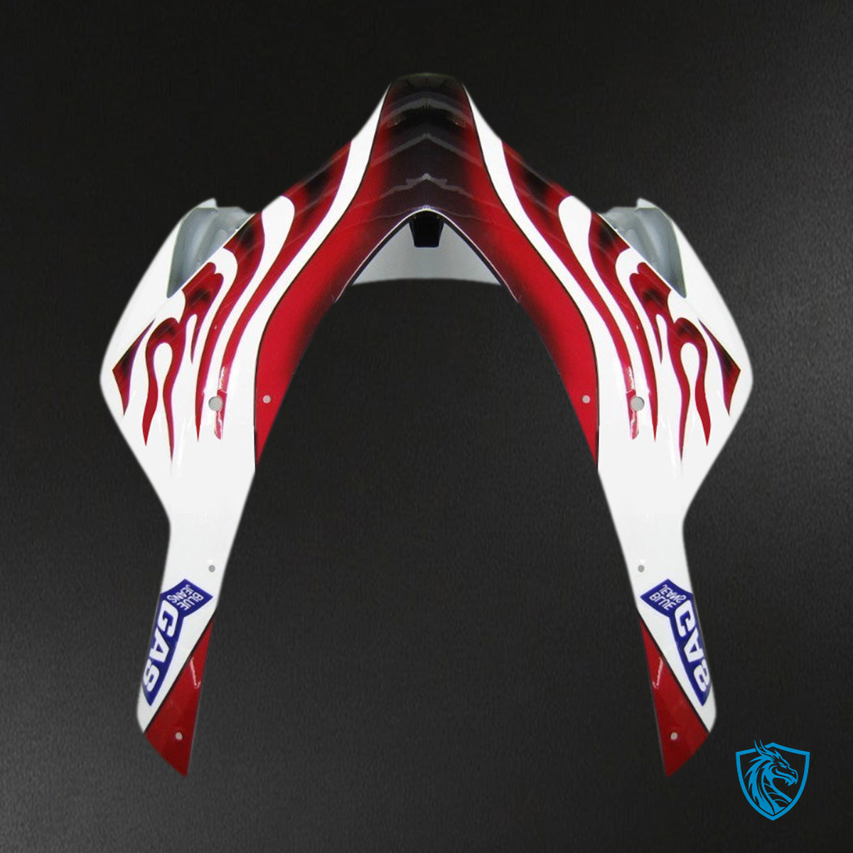 Honda CBR1000RR (2004-2005) White & Red Flame Shark - MERGEment Motorcycle Fairings Kit
