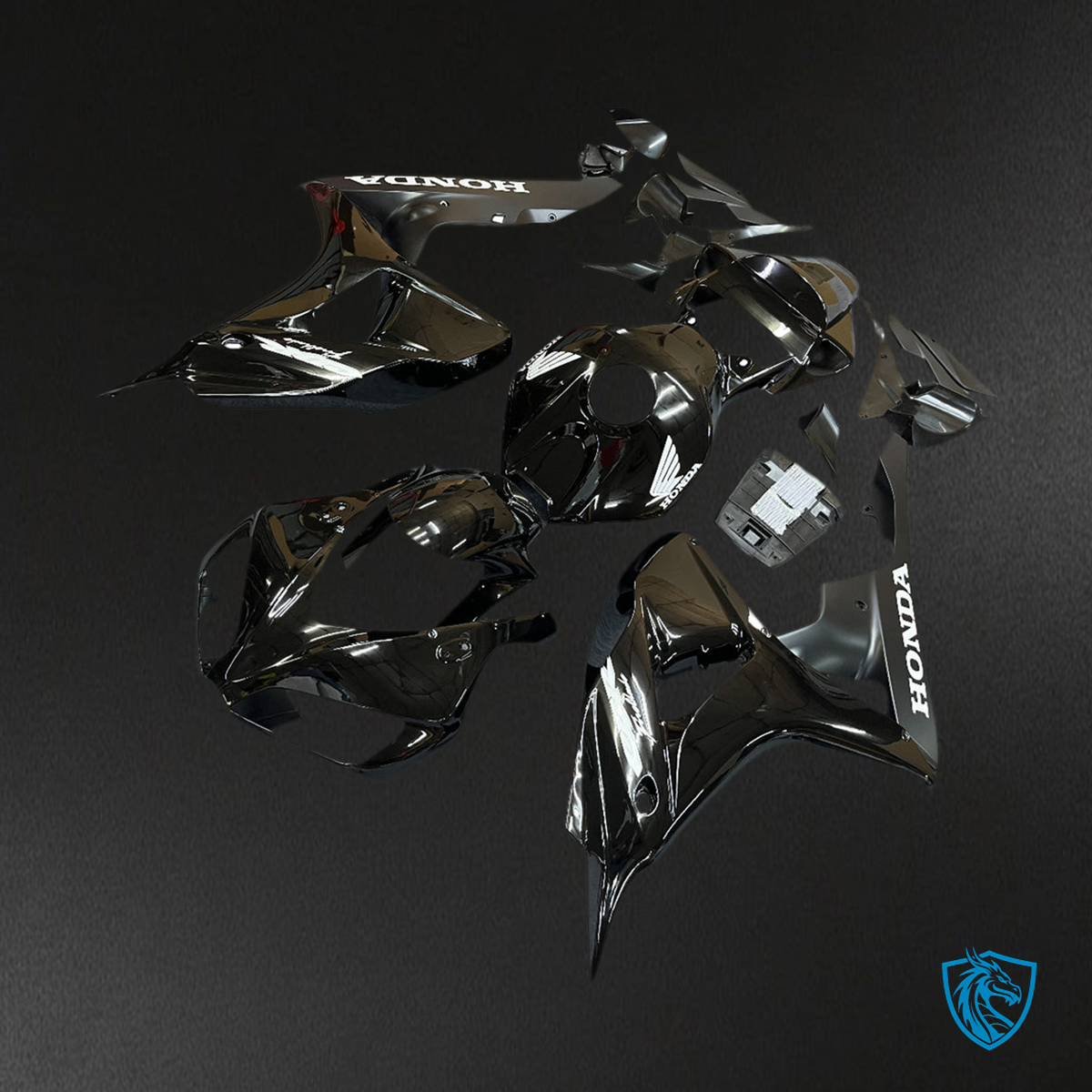 Honda CBR1000RR (2006-2007) All Black Racing Generic Fairings Kit - Aftermarket ABS Bodywork