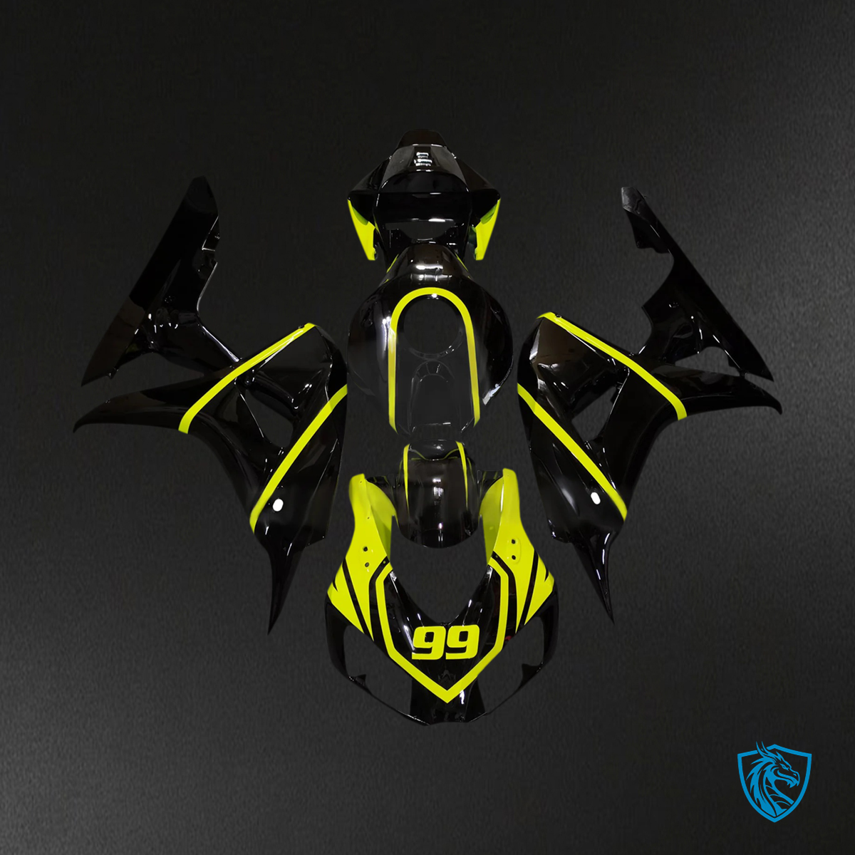 Honda CBR1000RR (2006-2007) Black & Yellow - Fairing Kit
