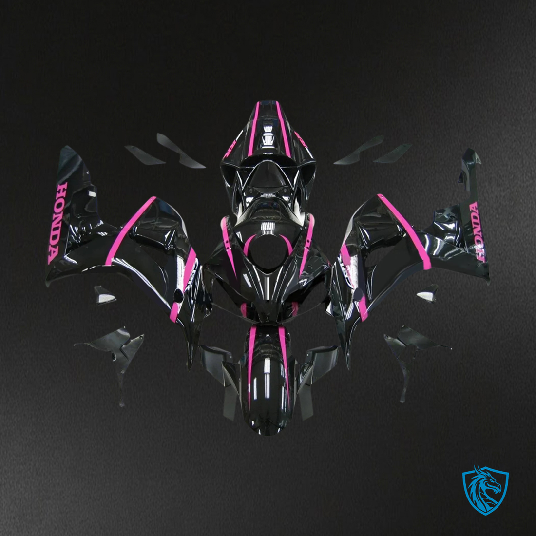 Honda CBR1000RR (2006-2007) Black & Pink - Fairing Kit
