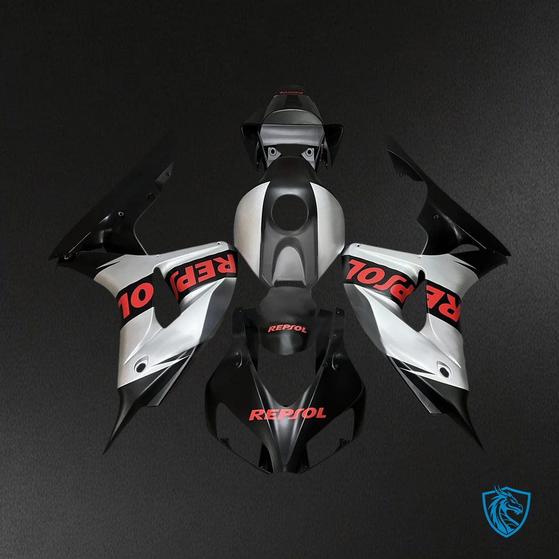Honda CBR1000RR (2006-2007) Black & Silver - Fairing Kit