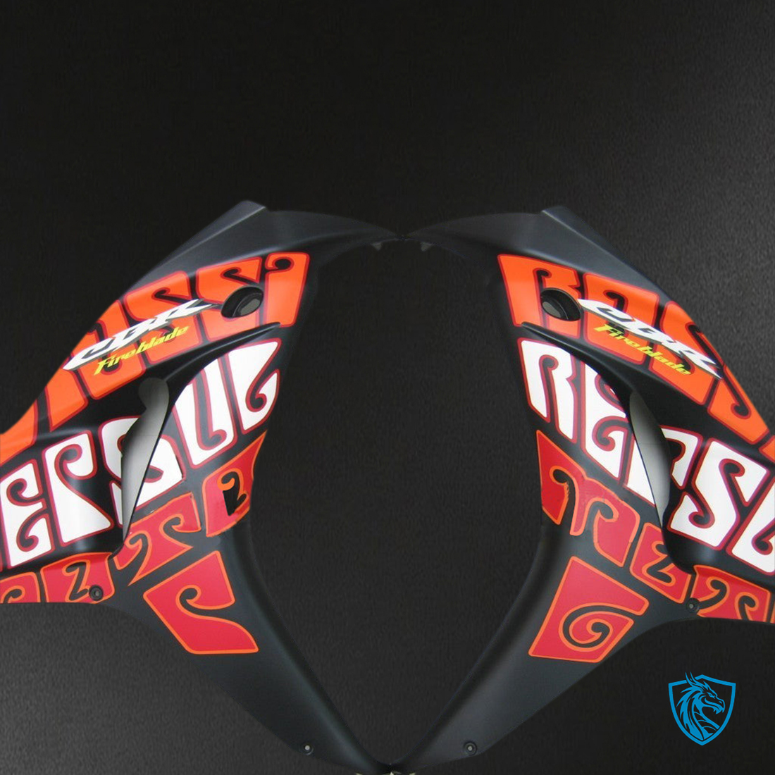 Honda CBR1000RR (2006-2007) Black & Orange Rossi - MERGEment Motorcycle Fairings Kit