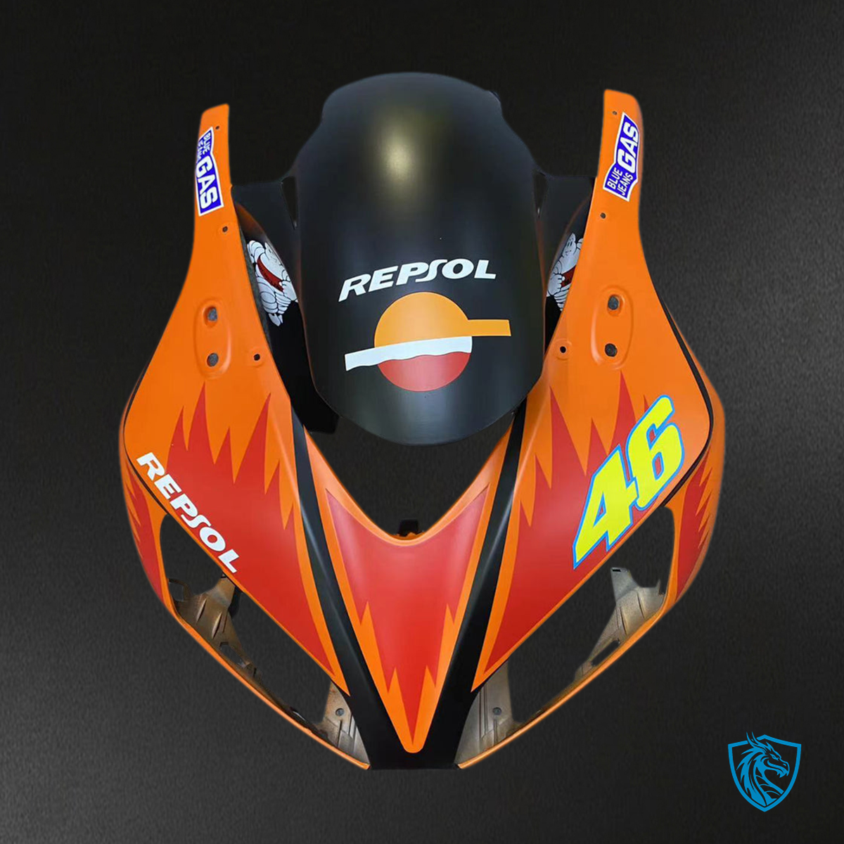 Honda CBR1000RR (2006-2007) Black, Yellow & Red Valentino Rossi - MERGEment Motorcycle Fairings Kit
