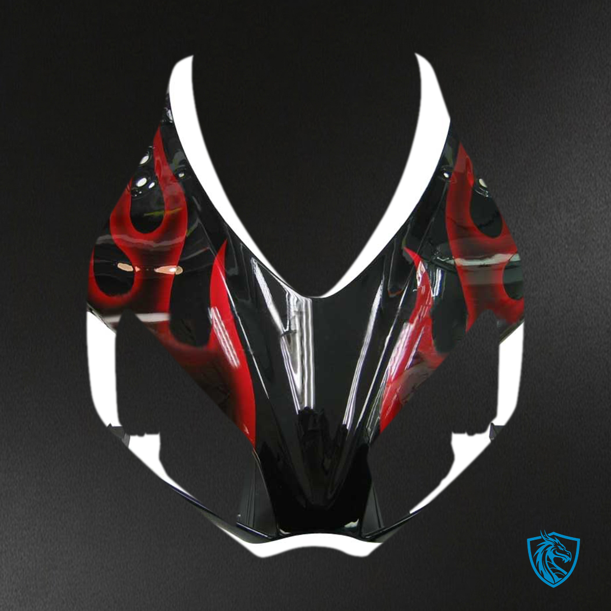 Honda CBR1000RR (2006-2007) Black & Red Flame Generic Fairings Kit | ABS Bodywork