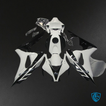 Honda CBR1000RR (2006-2007) Black & White OEM Style No Decal - MERGEment Motorcycle Fairings Kit