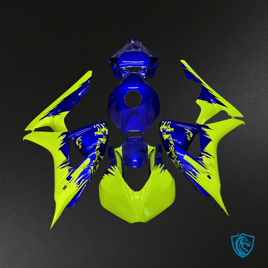 Honda CBR1000RR (2006-2007) Blue Fluorescent Green - Fairing Kit