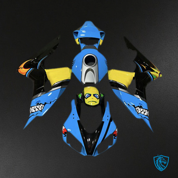 Honda CBR1000RR (2006-2007) Blue & Black Motorcycle Fairings Kit - Aftermarket ABS Bodywork