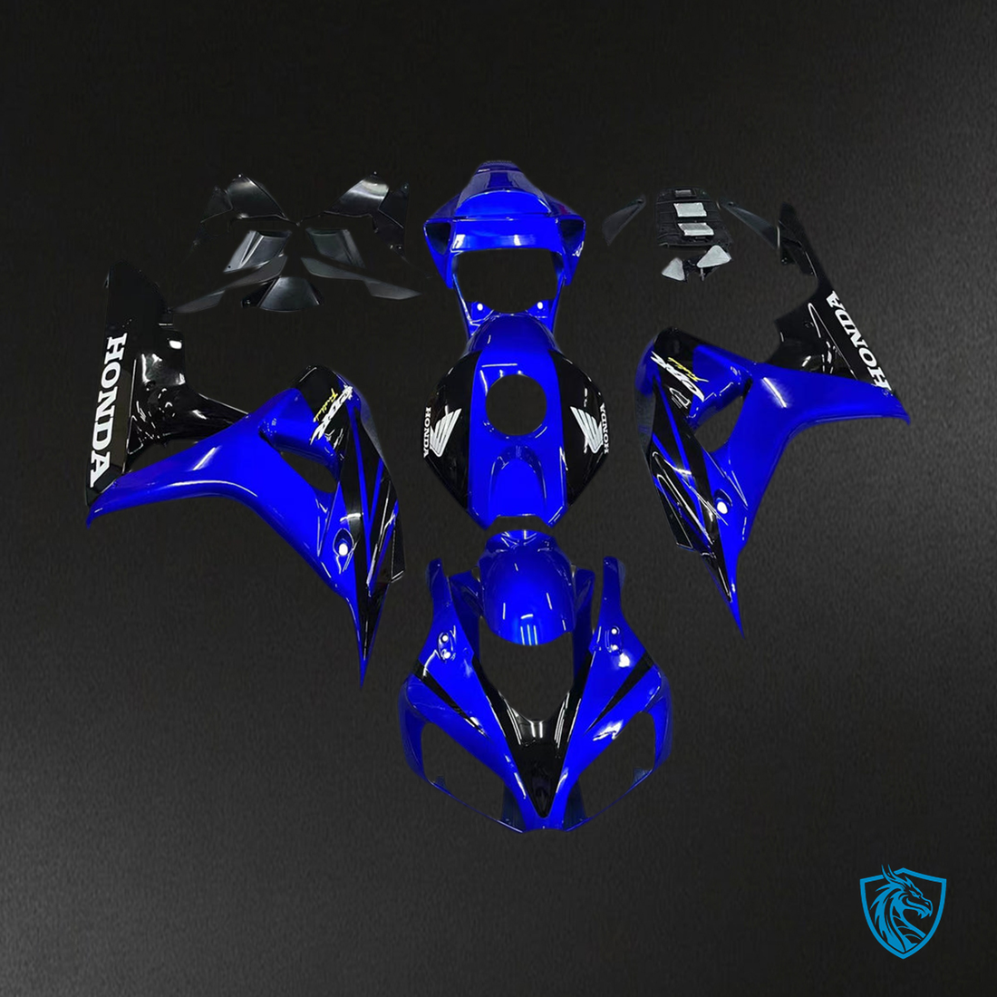Honda CBR1000RR (2006-2007) Blue & Black Generic - Custom ABS Fairing Kit