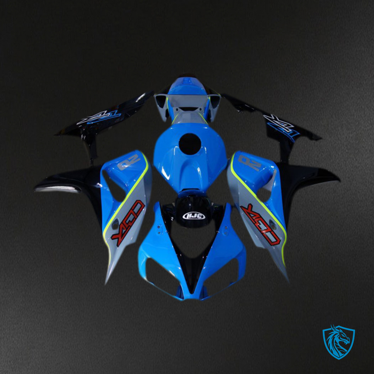 Honda CBR1000RR (2006-2007) Blue & Black Custom Motorcycle Fairings Kit | ABS Bodywork