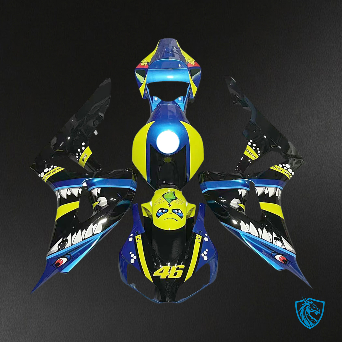 Honda CBR1000RR (2006-2007) Blue & Green Monster - Fairing Kit