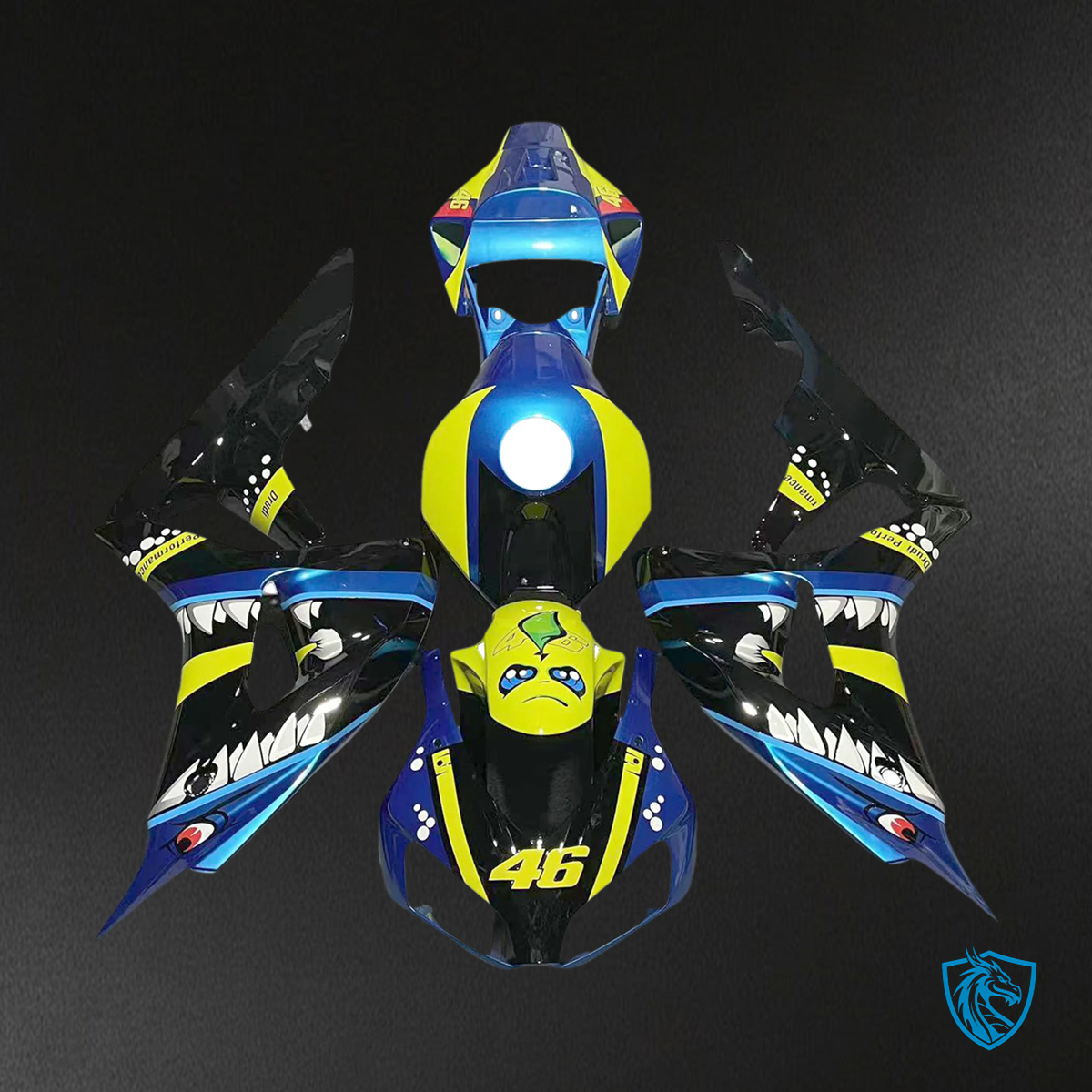 Honda CBR1000RR (2006-2007) Blue & Green Monster - Fairing Kit