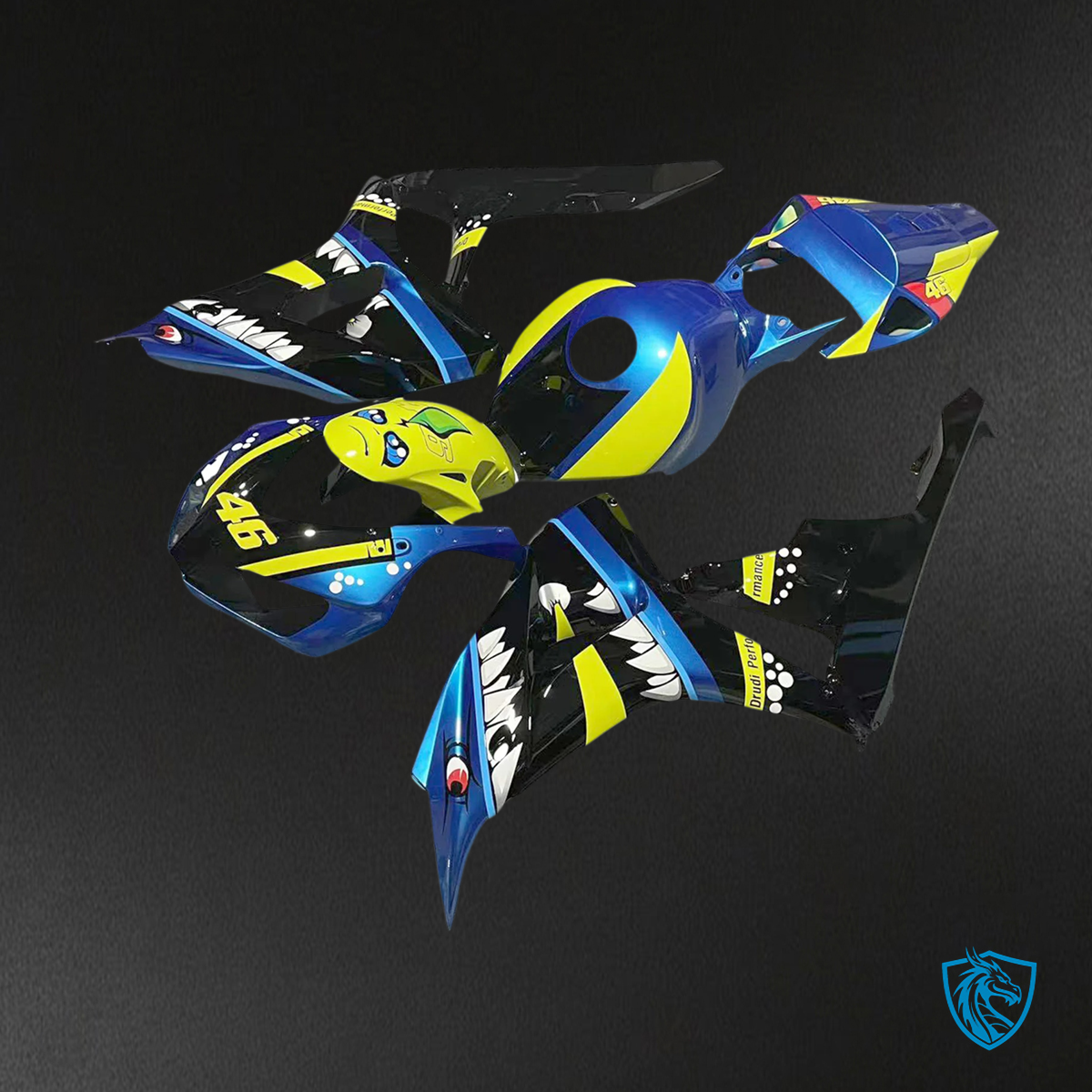 Honda CBR1000RR (2006-2007) Blue & Green Monster - Fairing Kit