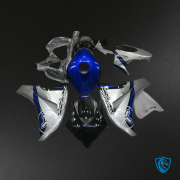Honda CBR1000RR (2006-2007) Blue & Silver Motorcycle Fairings Kit - Aftermarket ABS Bodywork