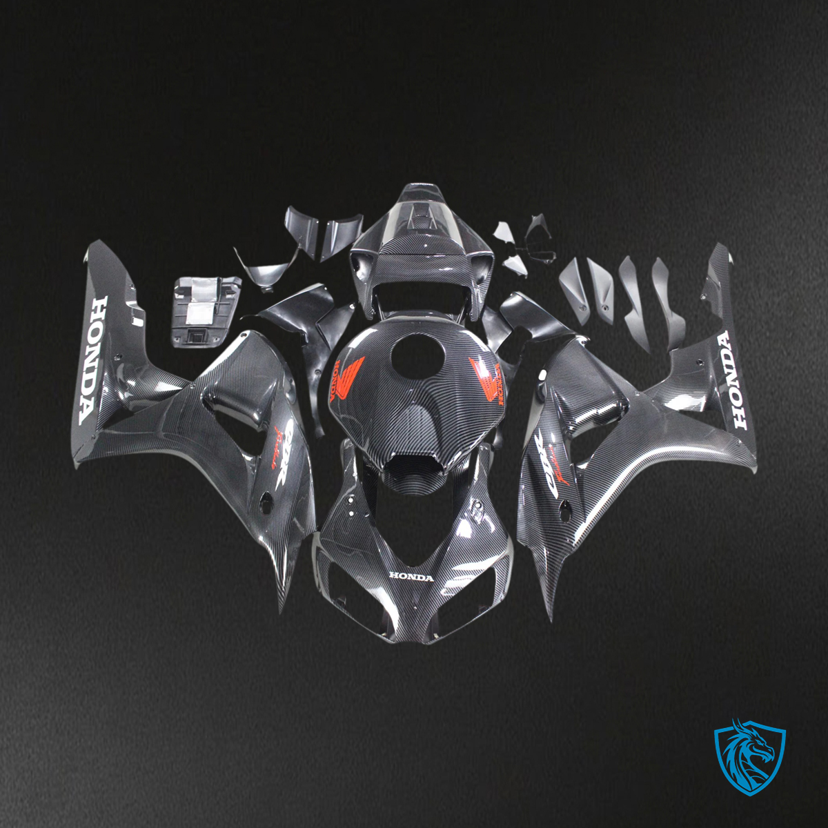 Honda CBR1000RR (2006-2007) Carbon Fiber Black - Fairing Kit
