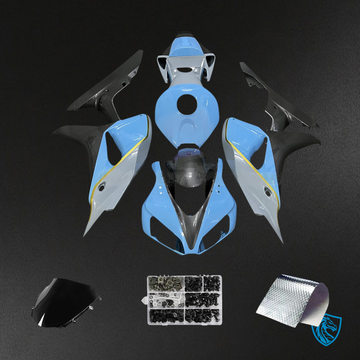 Honda CBR1000RR (2006-2007) Carbon Fiber Light Blue & Gray - Fairing Kit