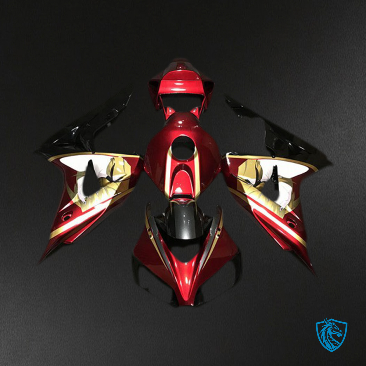 Honda CBR1000RR (2006-2007) Deep Red & Gold Motorcycle Fairings Kit | ABS Bodywork