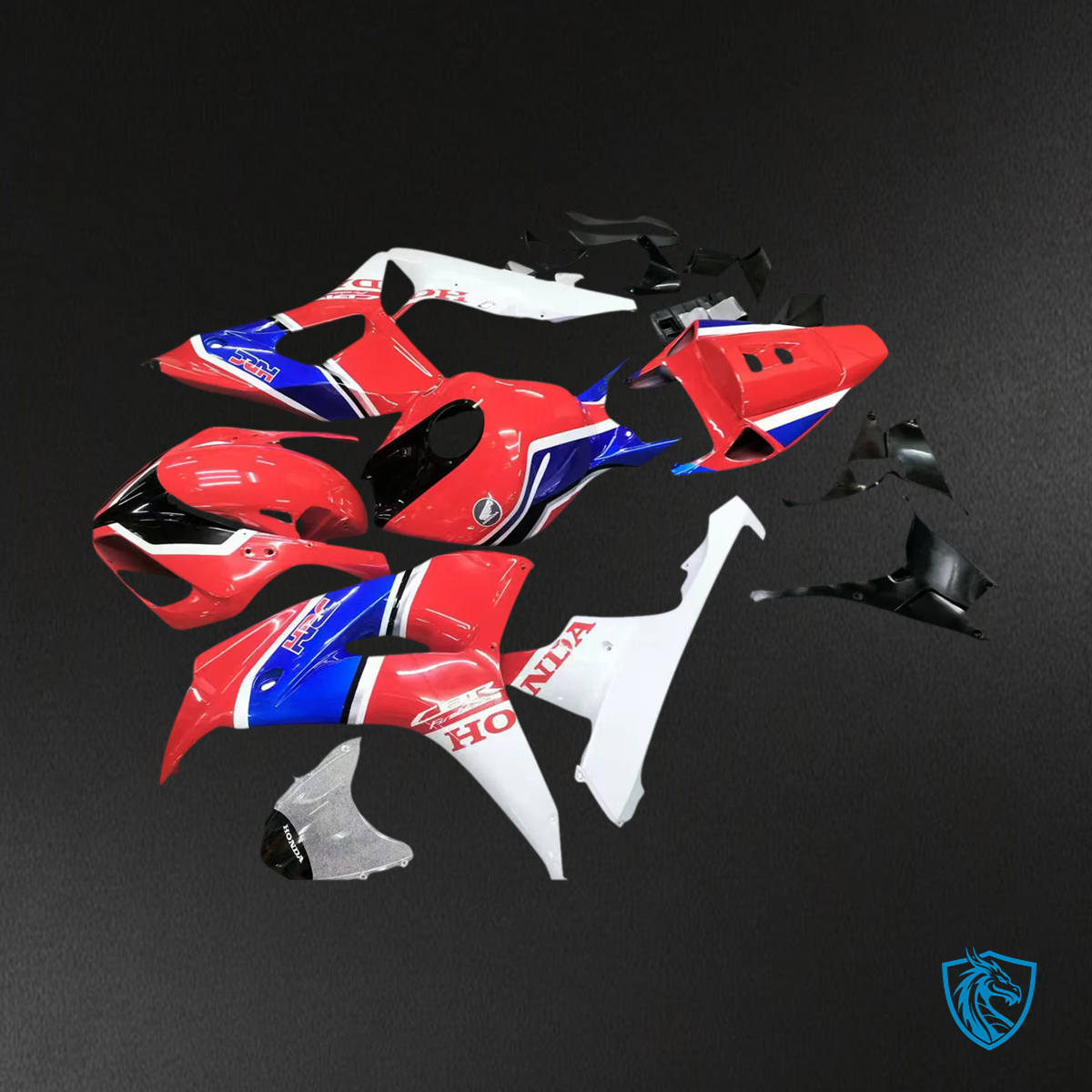 Honda CBR1000RR (2006-2007) White Black Red & Blue - Fairing Kit
