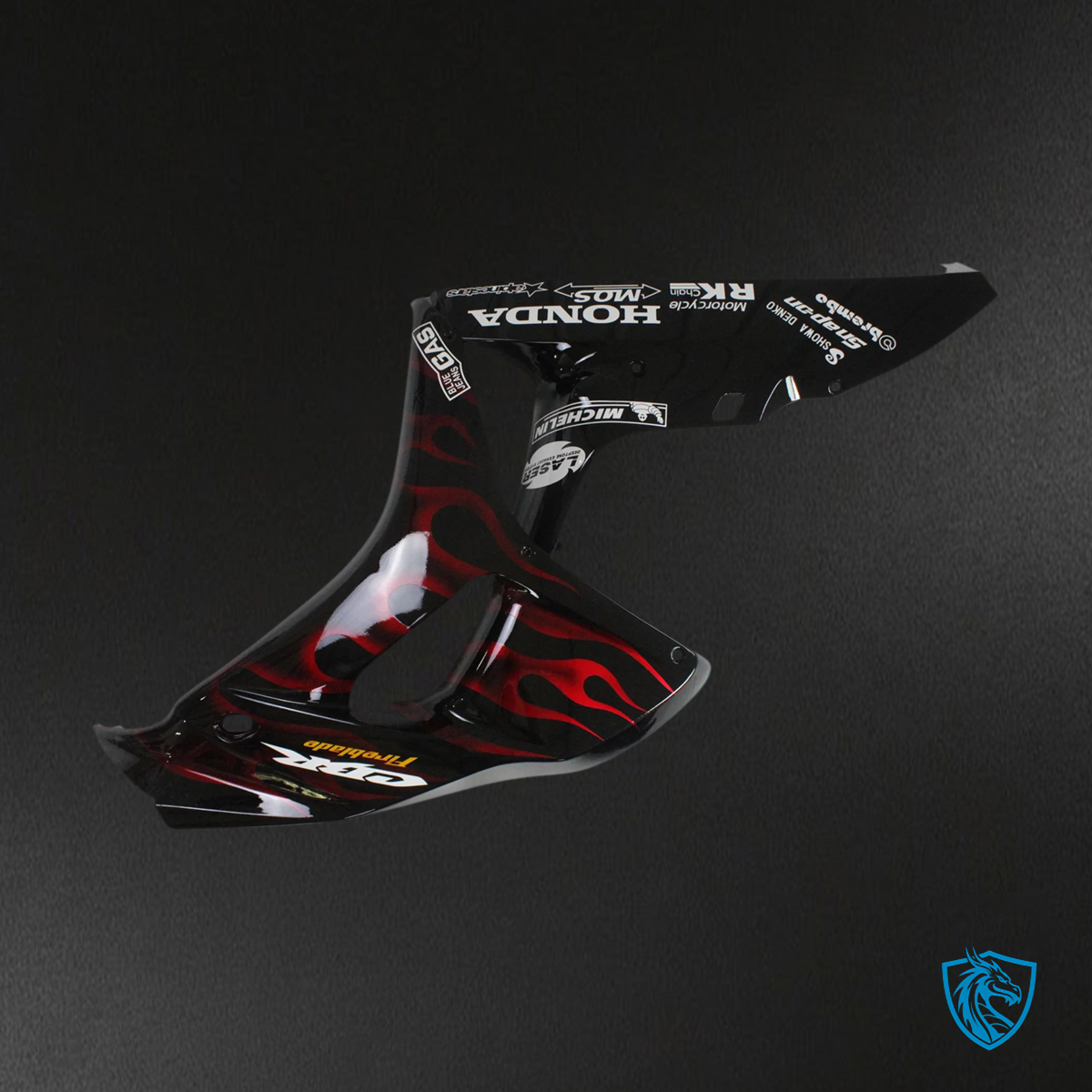 Honda CBR1000RR (2006-2007) Flame Shark Racing Black & Red - Fairing Kit