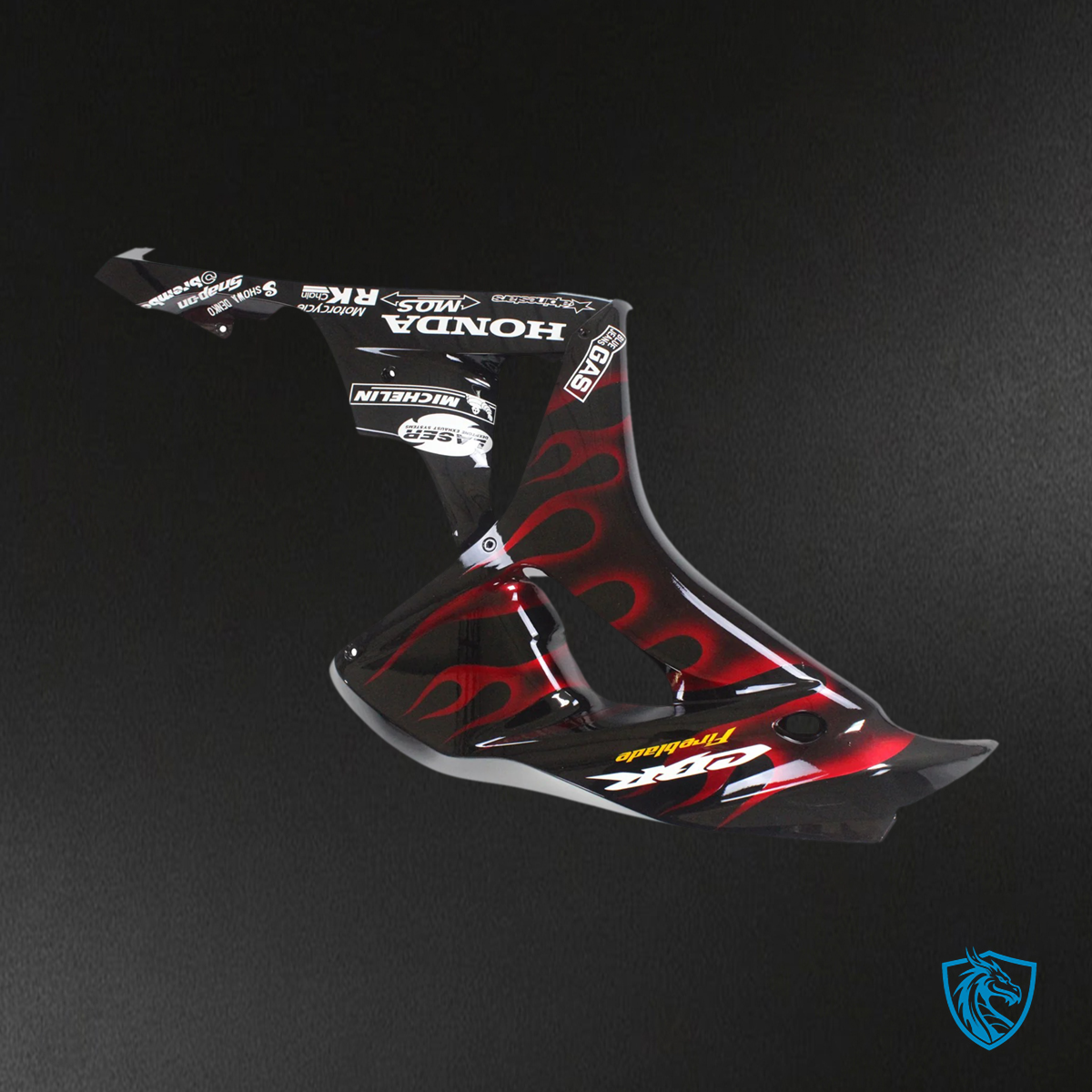 Honda CBR1000RR (2006-2007) Flame Shark Racing Black & Red - Fairing Kit