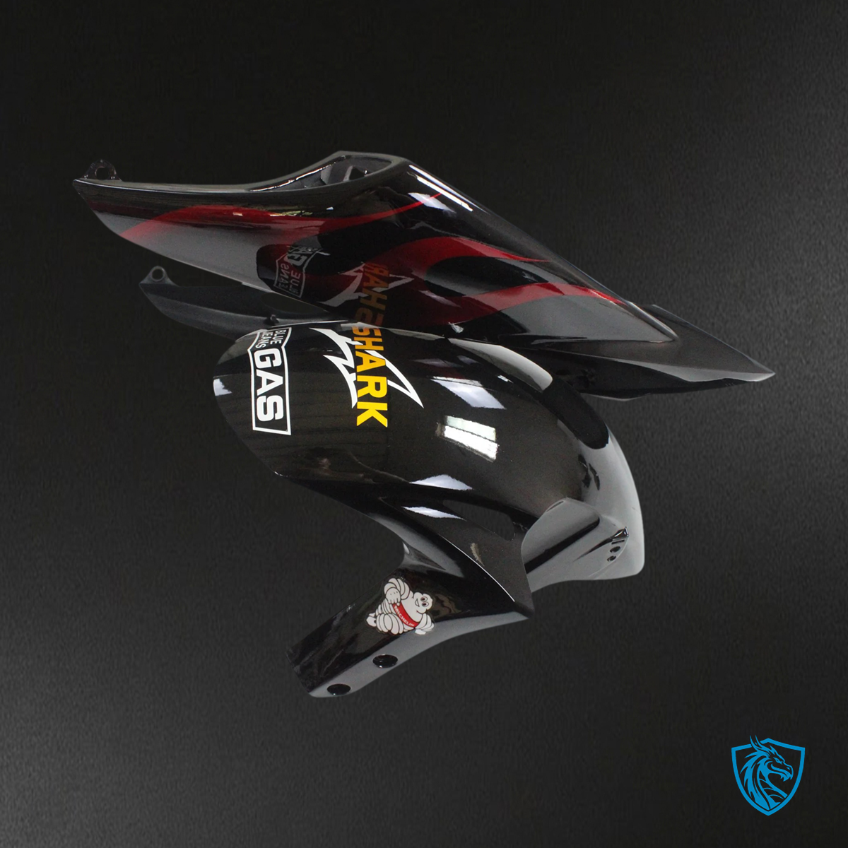 Honda CBR1000RR (2006-2007) Flame Shark Racing Black & Red - Fairing Kit