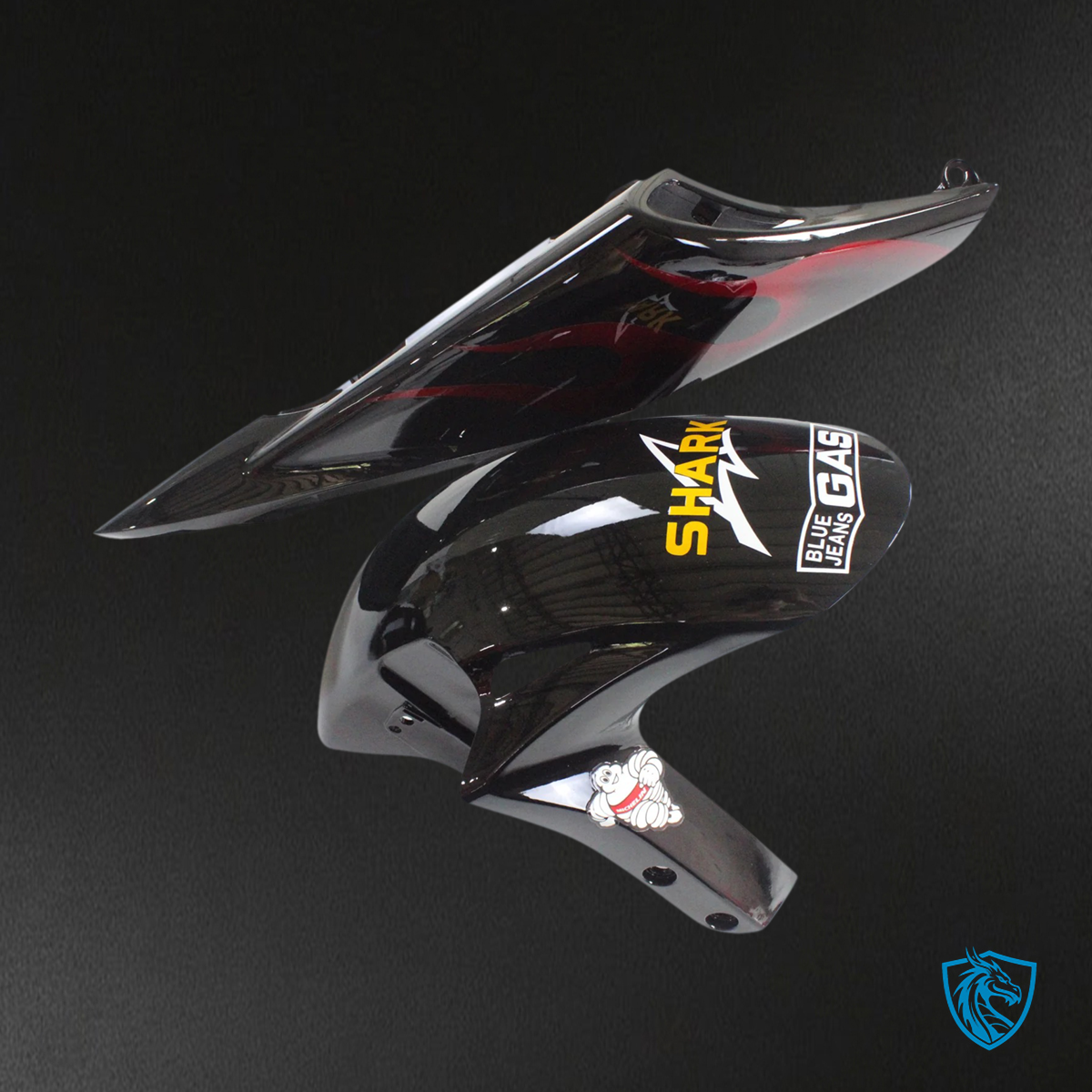 Honda CBR1000RR (2006-2007) Flame Shark Racing Black & Red - Fairing Kit