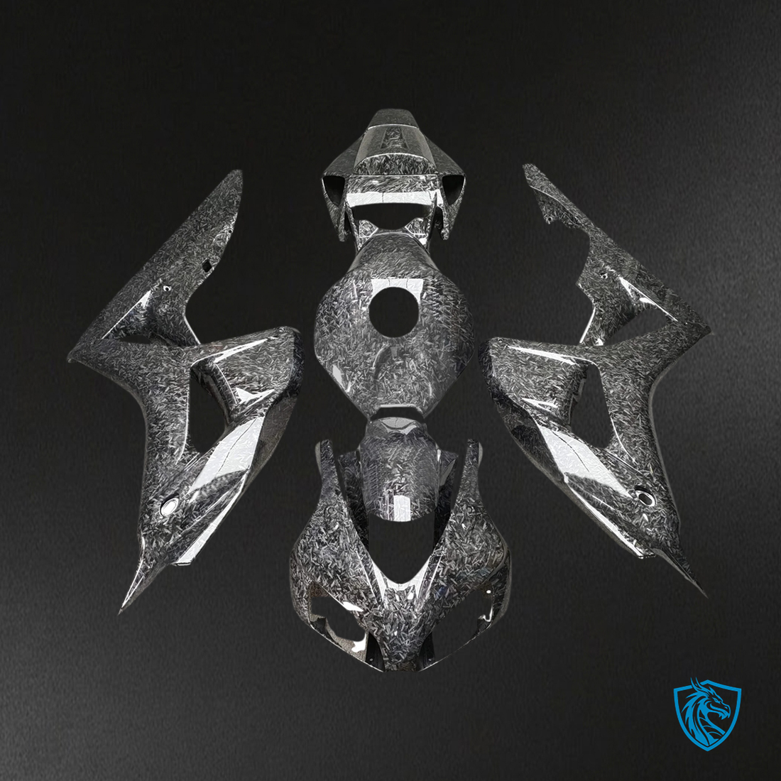 Honda CBR1000RR (2006-2007) Forged Carbon Fiber Patterns - Fairing Kit